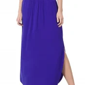 Smocked waist maxi skirt blue